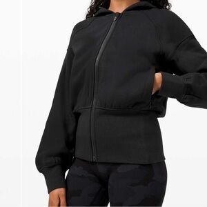 Lululemon Hugged-Waist Cotton Zip Hoodie in Black